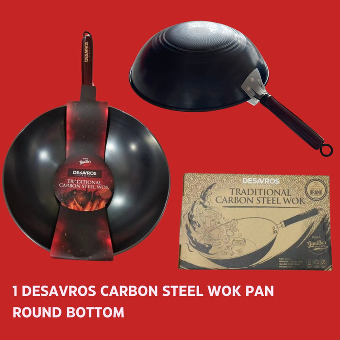 Desavros Traditional Carbon Steel Wok