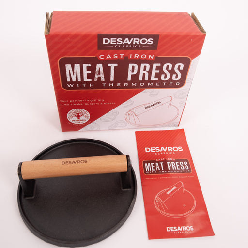 Desavros Cast Iron Meat Press with Thermometer Beri Company